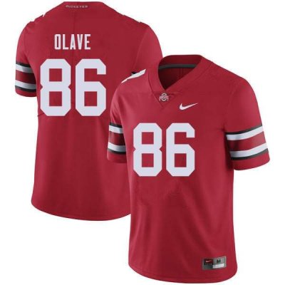 Men's Ohio State Buckeyes #86 Chris Olave Red Nike NCAA College Football Jersey Stability GQG2444TC